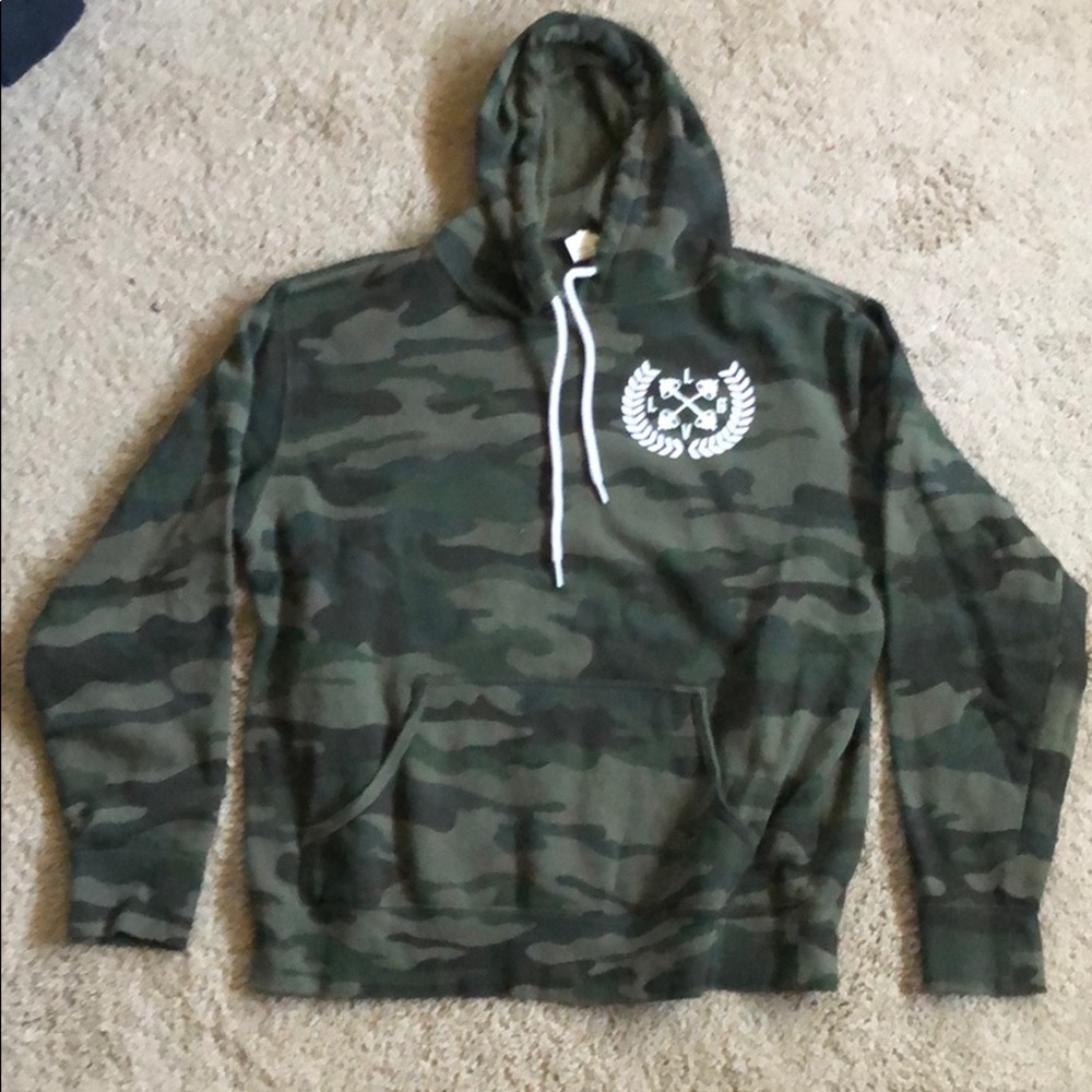 Live Large camo hoodie